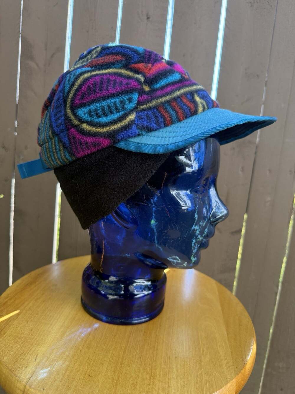 Vintage Patagonia Synchilla Fleece Duckbill Hat Mens S/M Aztec Geometric USA